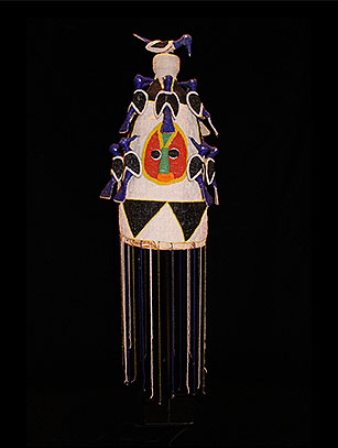 Yoruba Beaded Crown, #1, Nigeria - Sold